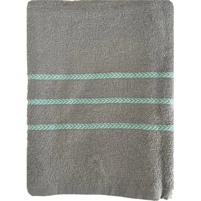 Top textil Osuška Pruhy tyrkysové 70 x 130 cm šedá
