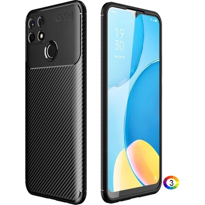 realme Narzo 30A Удароустойчив Carbon Fiber Калъф и Протектор