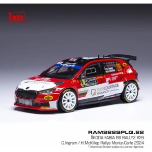 IXO Модели на автомобили и мотоциклети модел 1/43 Škoda Fabia Rally2 2024 N. 26 C. Ingram - Rally Monte C (TRS7431-4021)
