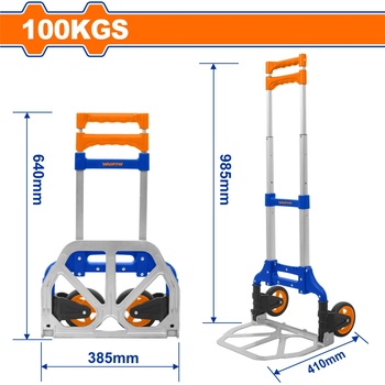 WADFOW Сгъваема транспортна количка wadfow, 100 кг (wf wwb8a10)