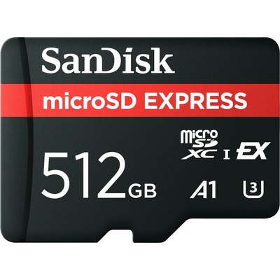 MicroSD памет 512GB SANDISK microSD Express Card, microSDXC, UHS-I U3 , PCIe® Gen 3-NVMe, up to 880MB/s (SDSQXFN-512G-GN4NN)