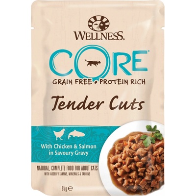 Wellness CORE Tender Cuts with Chicken & Salmon in Savoury Gravy 85 g