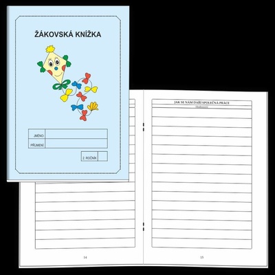 Žákovská knížka 2. ročník - slovní hodnocení (modrá) - Rubínová Jitka