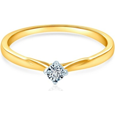 Savicki Zásnubný prsteň dvojfarebné zlato diamant SAVPI KU 37304 Z