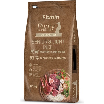 Dibaq Fitmin Purity Senior & Light Venison & Lamb храна за кучета 12 kg