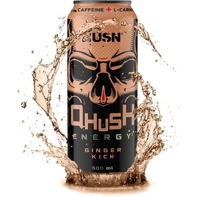 USN Qhush Energy drink Ginger 0,5 l