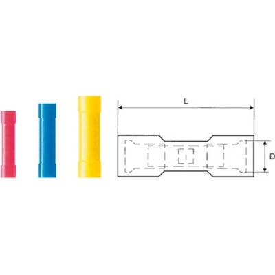 Weidmüller 9200510000 krimpovacie spojka 4 mm² 6 mm² úplne izolované žltá 100 ks Piece