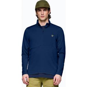 NORRONA Мъжки суитшърт за трекинг NORRONA Femund Warm1 Zip Neck indigo night