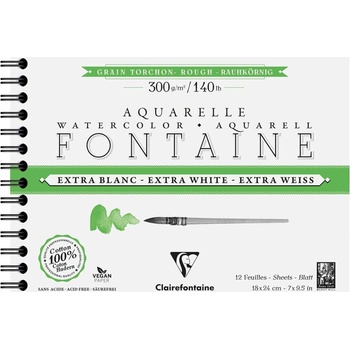 Clairefontaine Fontainewhite Скицник 12 18 x 24 cm 300 g (976090C)