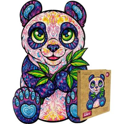 Puzzler Dřevěné Sladká panda Amy 100 dielov