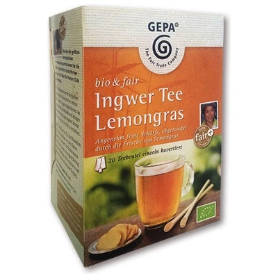 Fair Trade BIO Zázvorový čaj s citrónovou trávou 20 x 1,5 g
