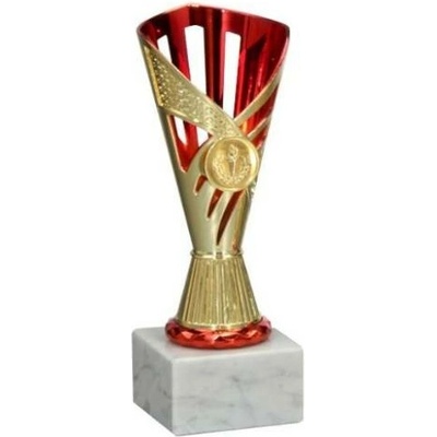 Plastová trofej Zlato-červená 20 cm