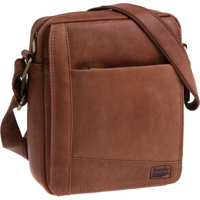 Sendi Design pánska kožená taška crossbody T-737 koňaková