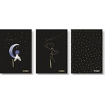 STREET Тетрадка Street, А4, широки редове, 54л, Black&Gold (30026-А-BALCK/GOLD)