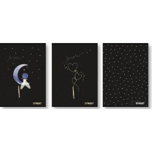 STREET Тетрадка Street, А4, широки редове, 54л, Black&Gold (30026-А-BALCK/GOLD)