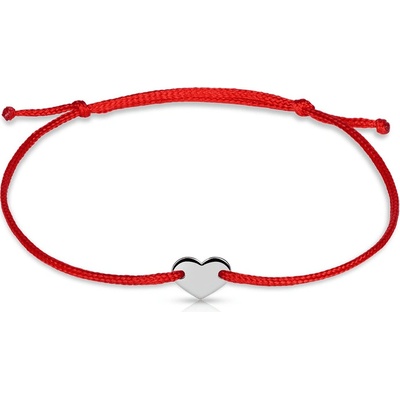 Danfil zlaté srdce s červenou šňůrkou DLB/BLL008 bílé zlato