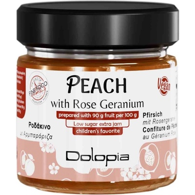 Dolopia Domácí broskvový Džem s geránií 280 g