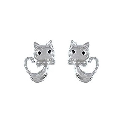 INFINITYSILVER Stříbrné náušnice kočičky CASSIA L4361168b