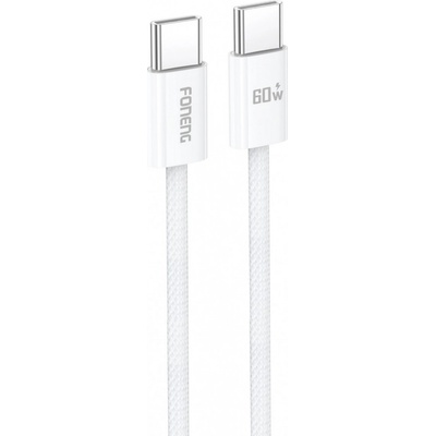 Foneng X110 typ C na typ C - PD 60W 3A, 1,2m, bílý