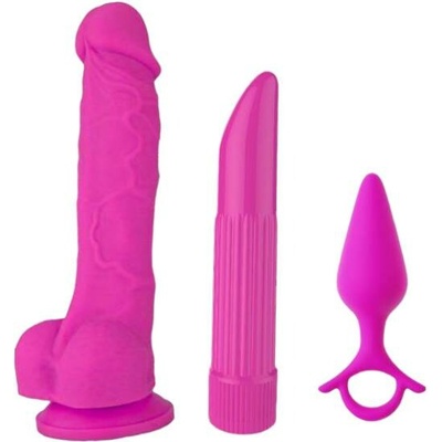 NS Novelties Inya Play Things dildo pro ženy dildo s přísavkou + vibrátor + anální kolík