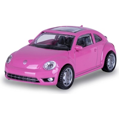 JAMARA Kovový model Volkswagen Beetle růžový v měřítku 1:43