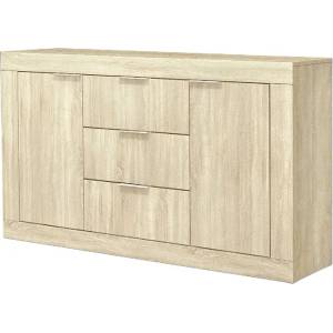 Bogdan Furniture I Скрин Мебели Богдан модел 204/3034, с 3 чекмеджета и две врати, Сонома
