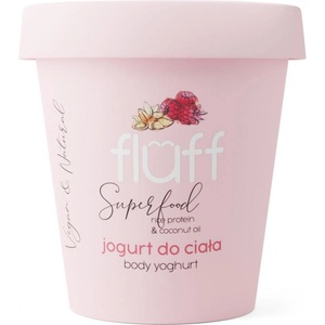 Fluff Подхранващ йогурт за тяло с оризов протеин, малина и бадем, 180 ml Лосион за тяло