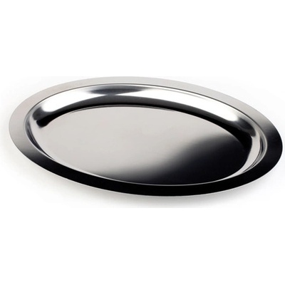 APS Servírovací tác oválný s hladkým okrajem 420x300 mm Finesse inox