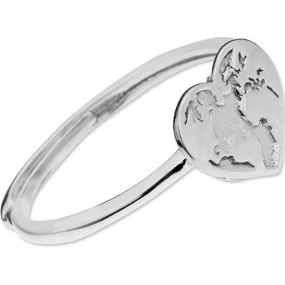 Bangles.cz Srdce Globe nastavitelný stříbro 2410