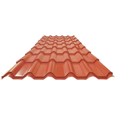 Blachdom Plus Atractiv Plus 350 Polyester Lesk 1150 x 0,5 mm RAL 8004 cihlově červená 1 m²