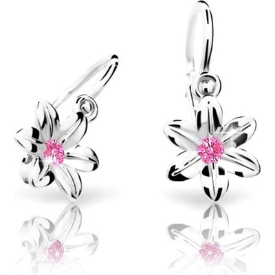 Cutie Jewellery detské náušnice z bieleho zlata C1993-10-X-2 svetlo modrá