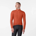 Castelli Мъжка фланелка с дълъг ръкав за колоездене Castelli Competizione Thermal L/S Jersey Cycling jersey - Paprika (056-4295-0411)