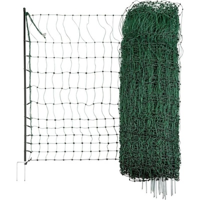 Kerbl Síť pro drůbež PoultryNet, nevodivá, výška 106 cm, délka 25 m, dvojitý hrot, zelená