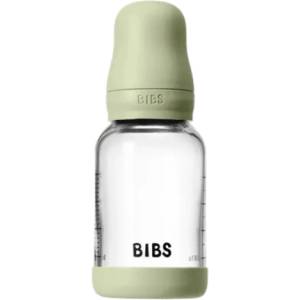 BIBS Стъклена бебешка бутилка Bibs - С каучуков биберон, 120 ml, Sage (5019250) - baby