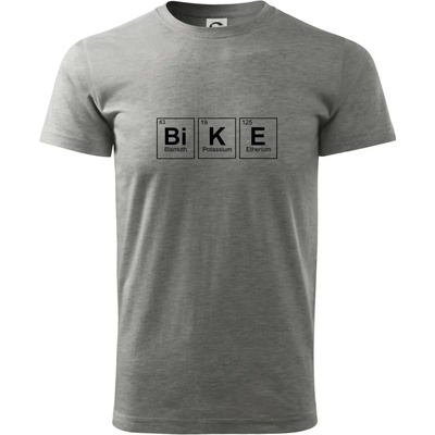 BiKE periodická tabuľka tričko tmavosivý melír