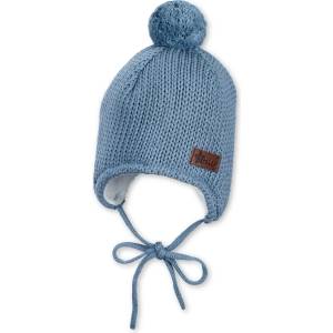 Sterntaler Детска зимна шапка (beanie) Sterntaler Kid's Knitted Beanie Pompom Beanie - Blau - размер 47 cm (904-2492-0115)