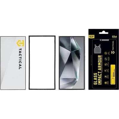 Tactical Samsung S24 Ultra TACTICAL IMPACT ARMOUR GLASS 3D стъкло за защита на екрана, с антибактериално покритие + рамка, ПРОЗРАЧНО 57983120955 (57983120955)