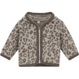 Huttelihut Детско вълнено яке Huttelihut Kid's Jacket Ears Wool Fleece Jacquard Merino jacket - Camel Melange - размер 62 (EU) (703-7719-0112)