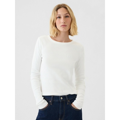 GAP Тениска с ребра GAP GAP | Byal | ЖЕНИ | XL