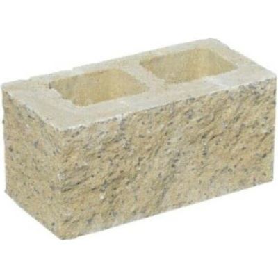 Tvarovka plotová PRESBETON Face Block HX 2/19 3B okrová – 395 x 195 x 190 mm