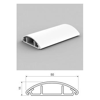 KOPOS Pvc кабелен канал за монтаж върху под с ширина 50мм, бял, lo50hd (lo50hd)