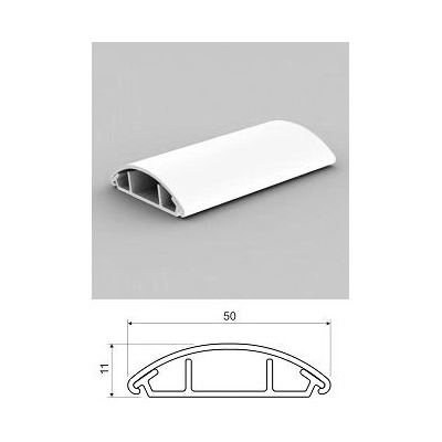 KOPOS Pvc кабелен канал за монтаж върху под с ширина 50мм, бял, lo50hd (lo50hd)