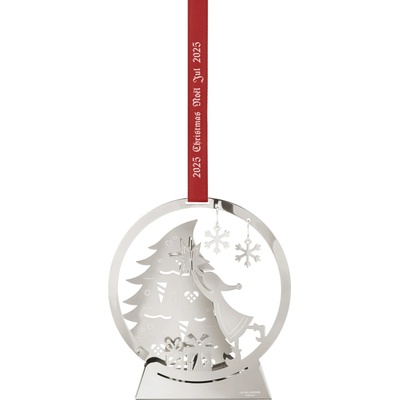 Georg Jensen Vánoční ozdoba Snowglobe Palladium 2025 sběratelská edice, stříbrná barva