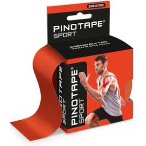 PINO PINOTAPE® Sport, за чувствителна кожа, светлочервена, 5 см x 5 м