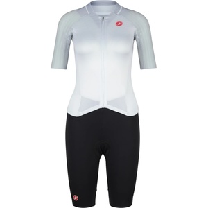 Castelli Дамски скин за колоездене Castelli Women's Free Sanremo Tri Suit S/S Cycling skinsuit - White / Black (102-4514-0314)