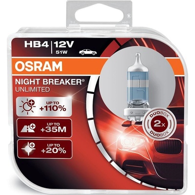 Osram Night Breaker Unlimited 9006NBU-HCB HB4 P22d 12V 51W