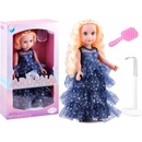 JOKO Bábika 45 cm v plesových šatách + stojan modrá