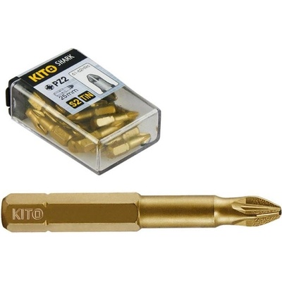 sada bitů PZ 1 x 50mm, S2/TiN, KITO 10 ks