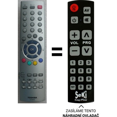 Dálkový ovladač Senior Toshiba 42WH18P 50WH18P 57WH18P CT90100 – Hledejceny.cz