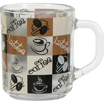 Uniglass Стъклена термо чаша за кафе, цветна 325 мл. Uniglass 50805